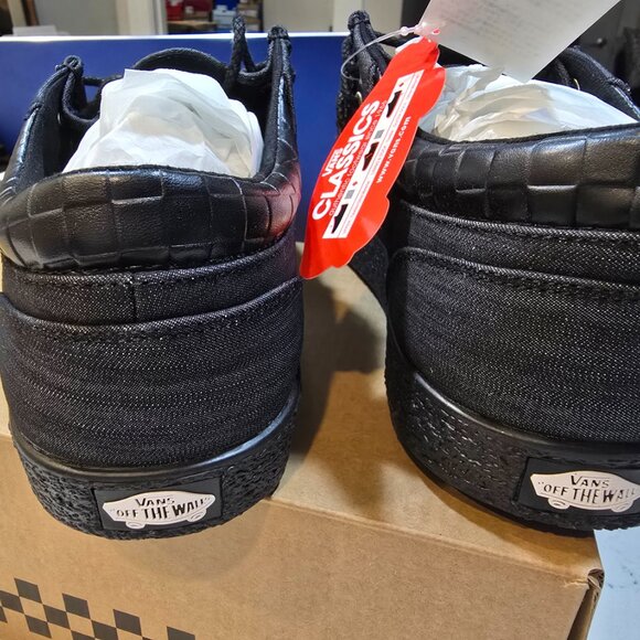 Vans Forager Low Cut Black Denim Black V3780 Men's Size 10 LOAFER BOAT SHOE NEW - Picture 5 of 13